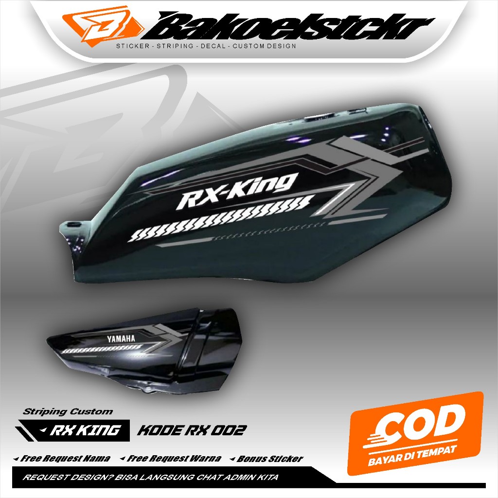 STRIPING RX KING CUSTOM - STRIPING RX KING TRANSPARAN HOLOGRAM - RX 002