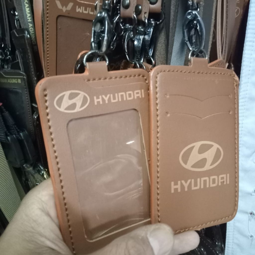 lanyard id card Hyundai gantungan+dompet id card hyundai berlogo