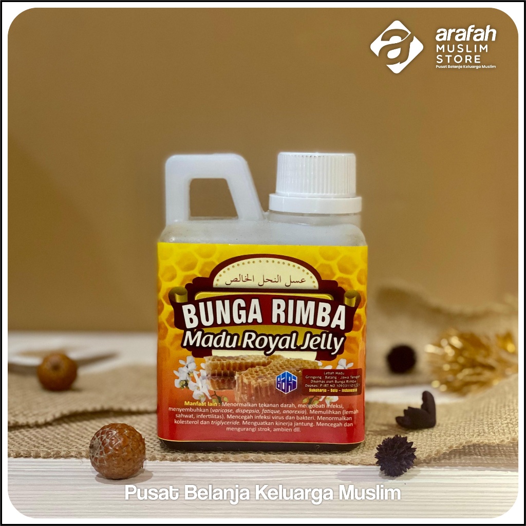 MADU MURNI ASLI BUNGA RIMBA Madu Royal Jelly KEMASAN 500gr / MADU RIMBA RAYA - GARANSI ASLI