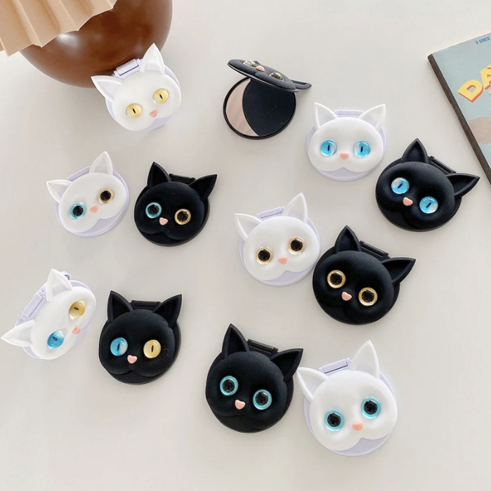 Griptok Cermin Kucing Series Hitam Putih Mata Biru Kuning Phone Holder Universal