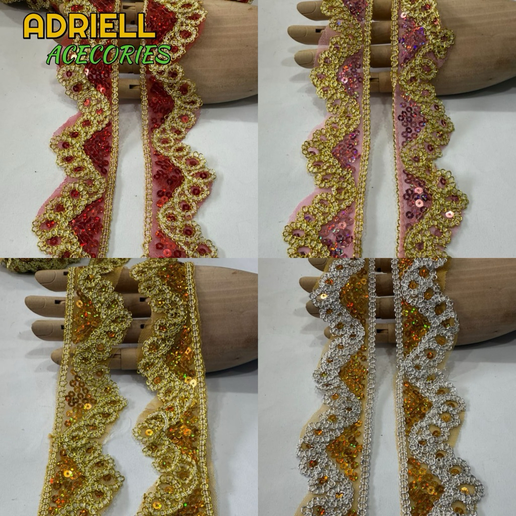 Renda India,Renda Emas Payet,Renda India Cantik Harga Permeter