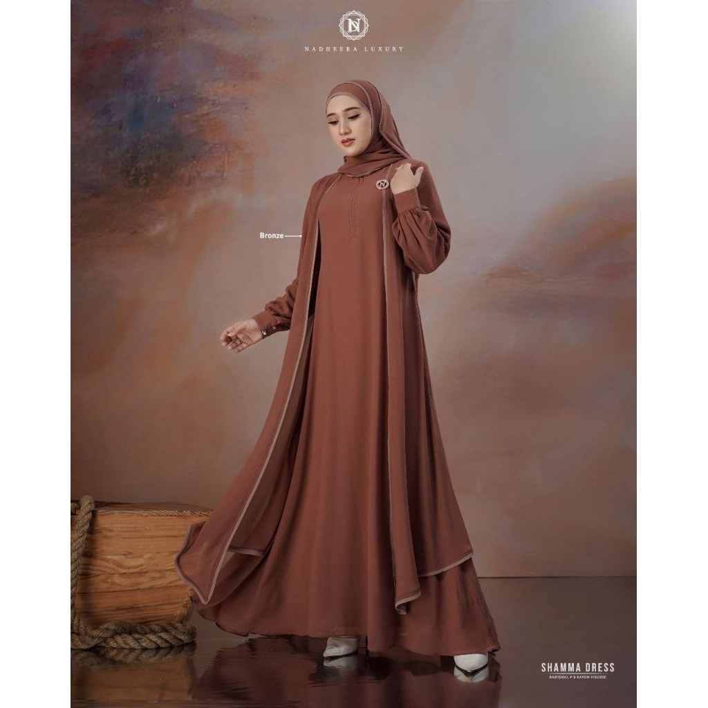 SHAMMA DRESS BY NADHEERA LUXURY √ dress mewah √ dress cantik √ abaya polos √ gamis nadheera