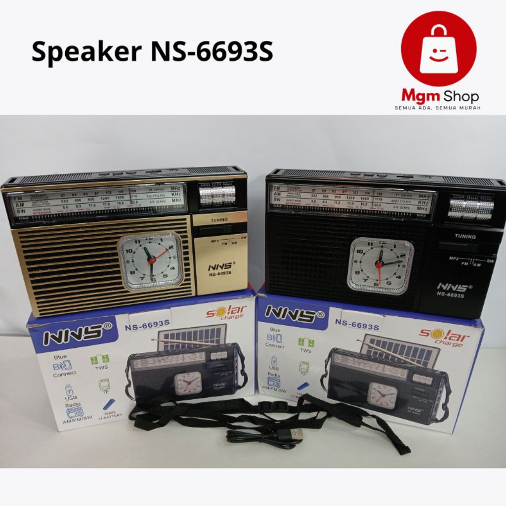 Speaker Wireless RADIO NNS SOLAR NS-6693S Bluetooth Speaker GOOD QUALITY