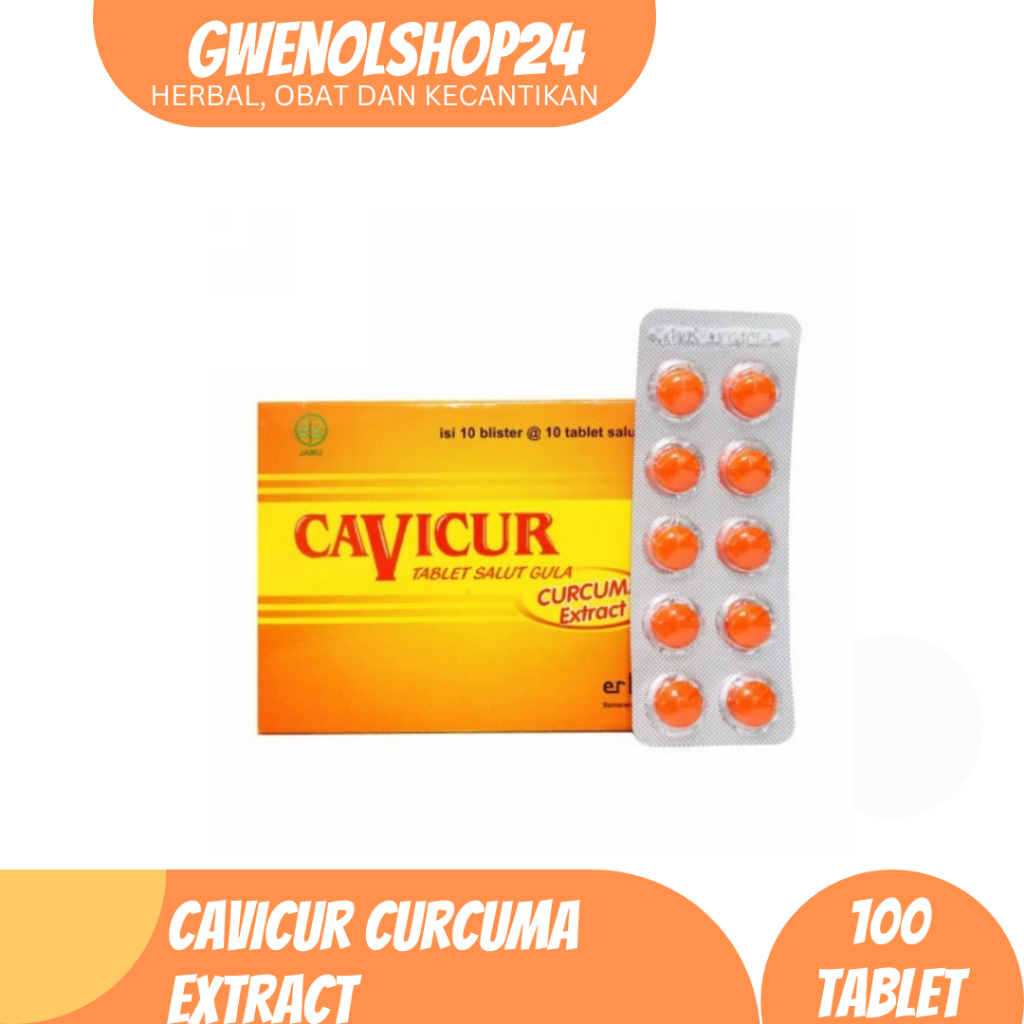Cavicur Curcuma Extract Box 100's Tablet Erela / Obat Penambah Nafsu Makan