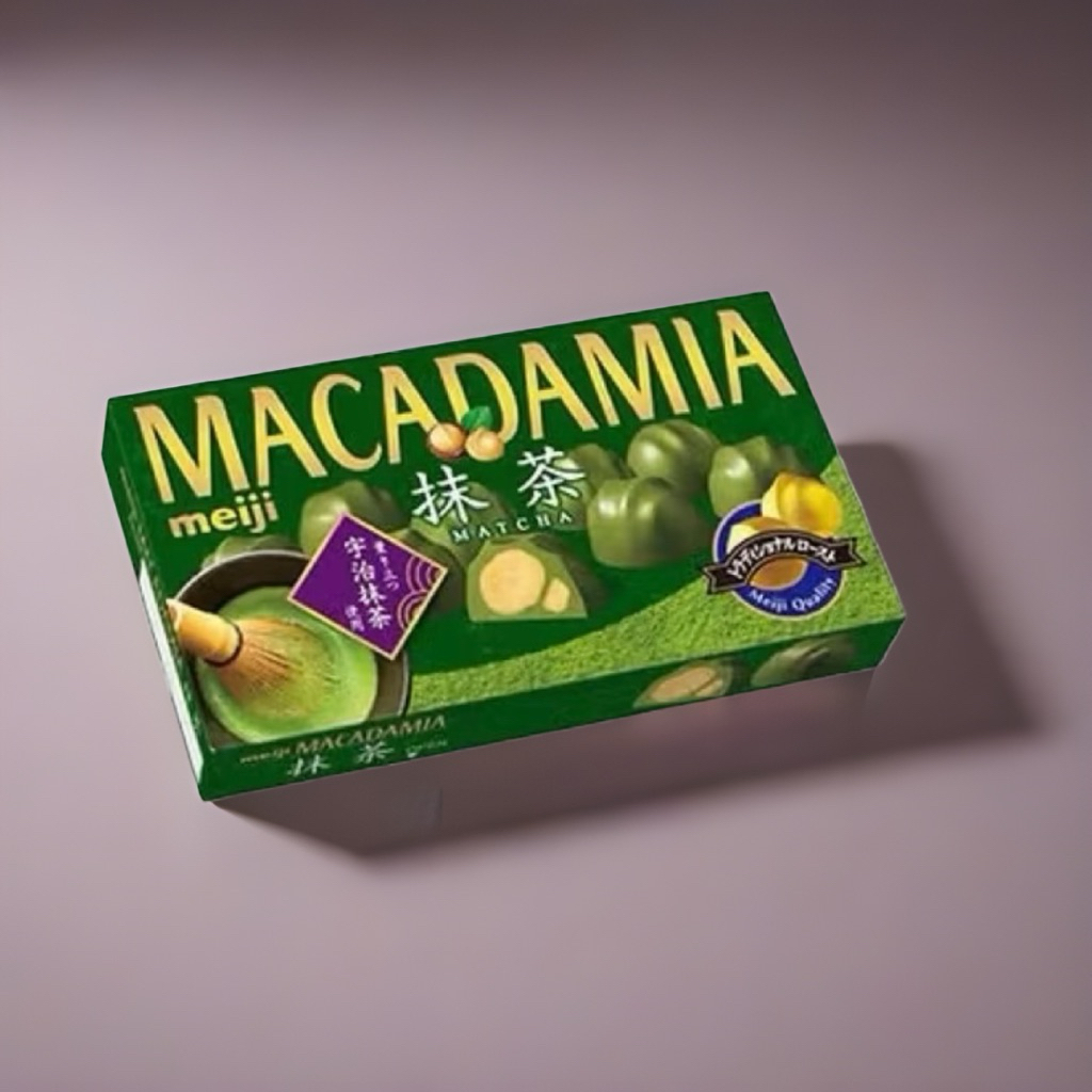 Meiji Macadamia Matcha Chocolate Premium Cokelat Jepang Isi Kacang Macadamia