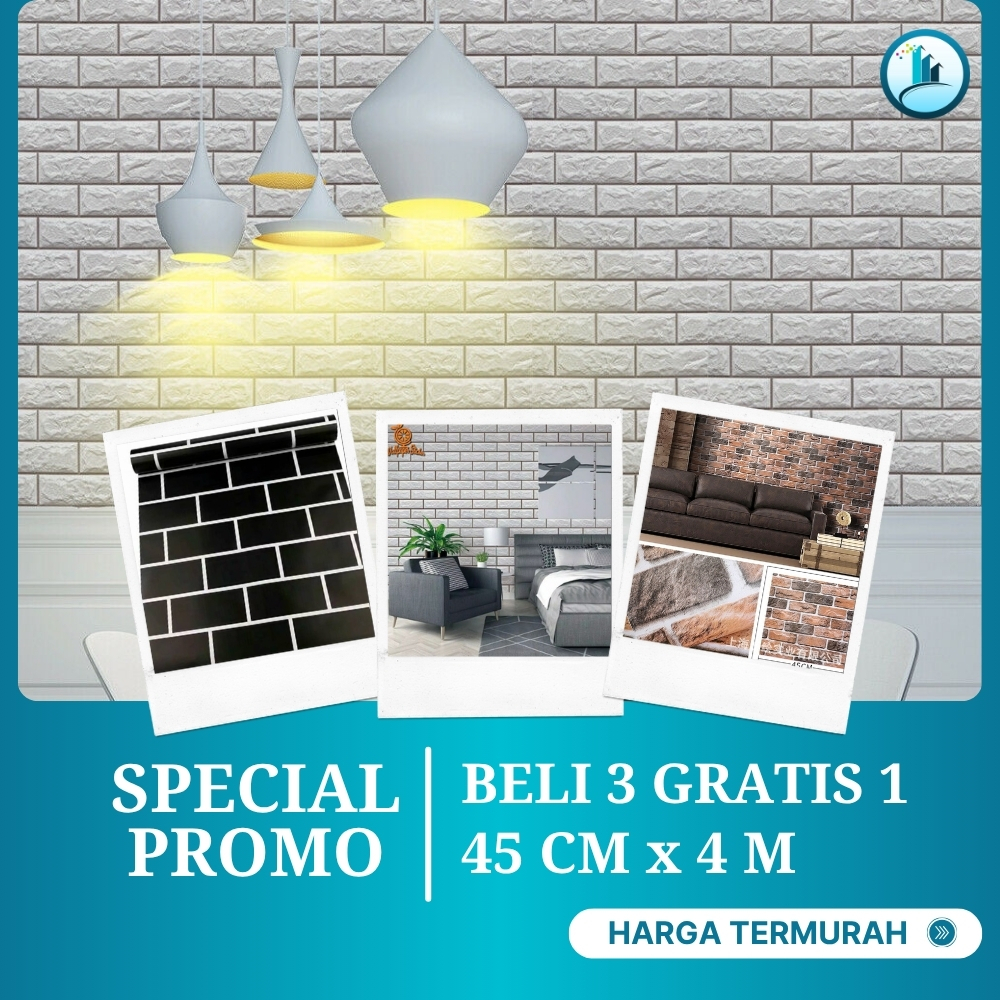 PAKET PROMO Wallpaper Bata Wallpaper Dinding Batu Bata Wallpaper Dinding Motif Bata Walpaper Bata Wa