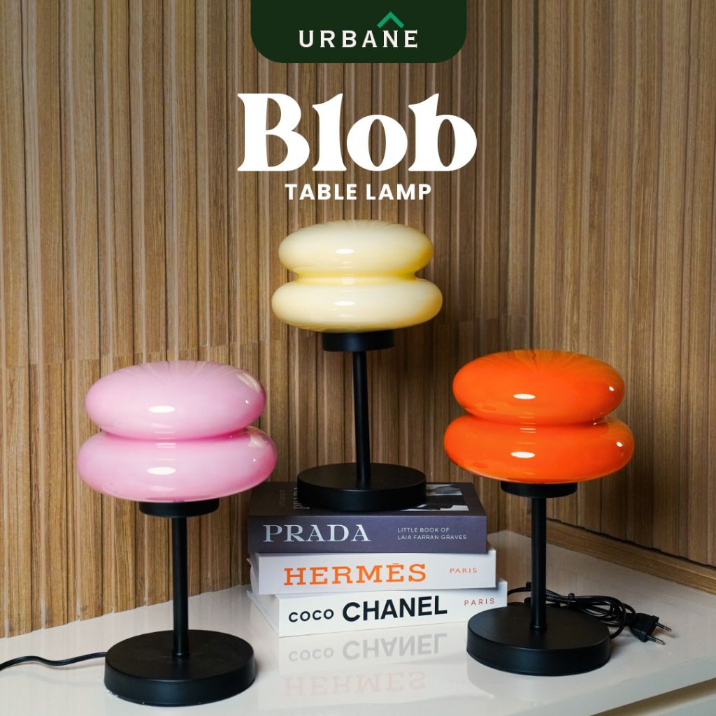 [URBANE] BLOB Donut Table Lamp Bulu Bulu Lampu Tidur Lampu Meja Hias Night Light