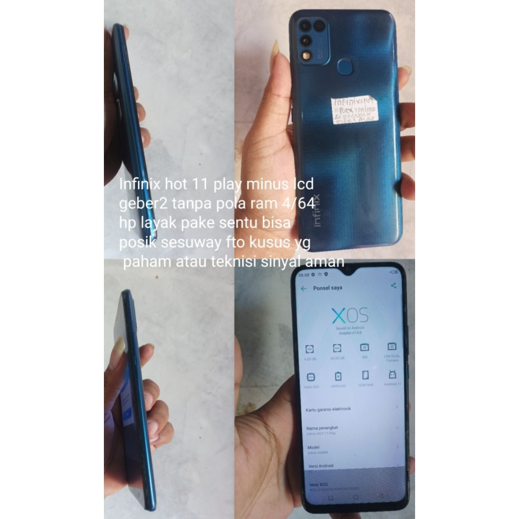 infinix minus lcd ALL TIPE hot 9play hot 10play hot 11play tipe beda2 tolong d baca