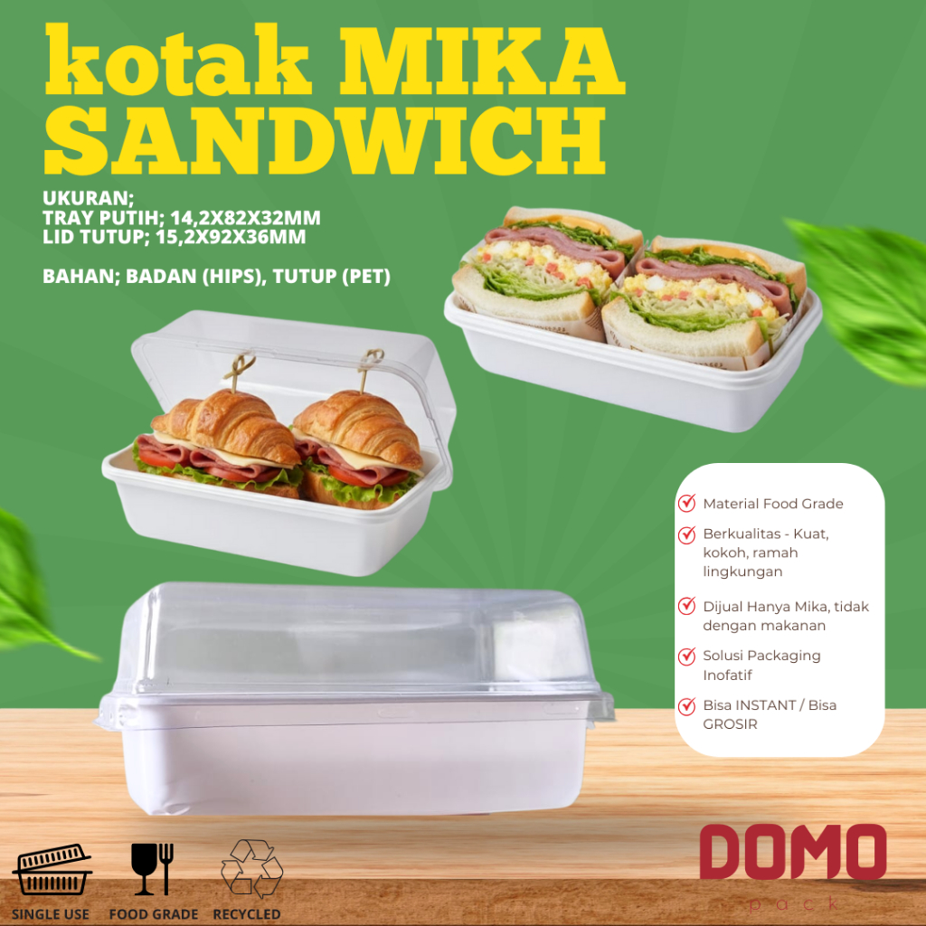 Kotak Mika Sandwich Tray Sandwich SW01
