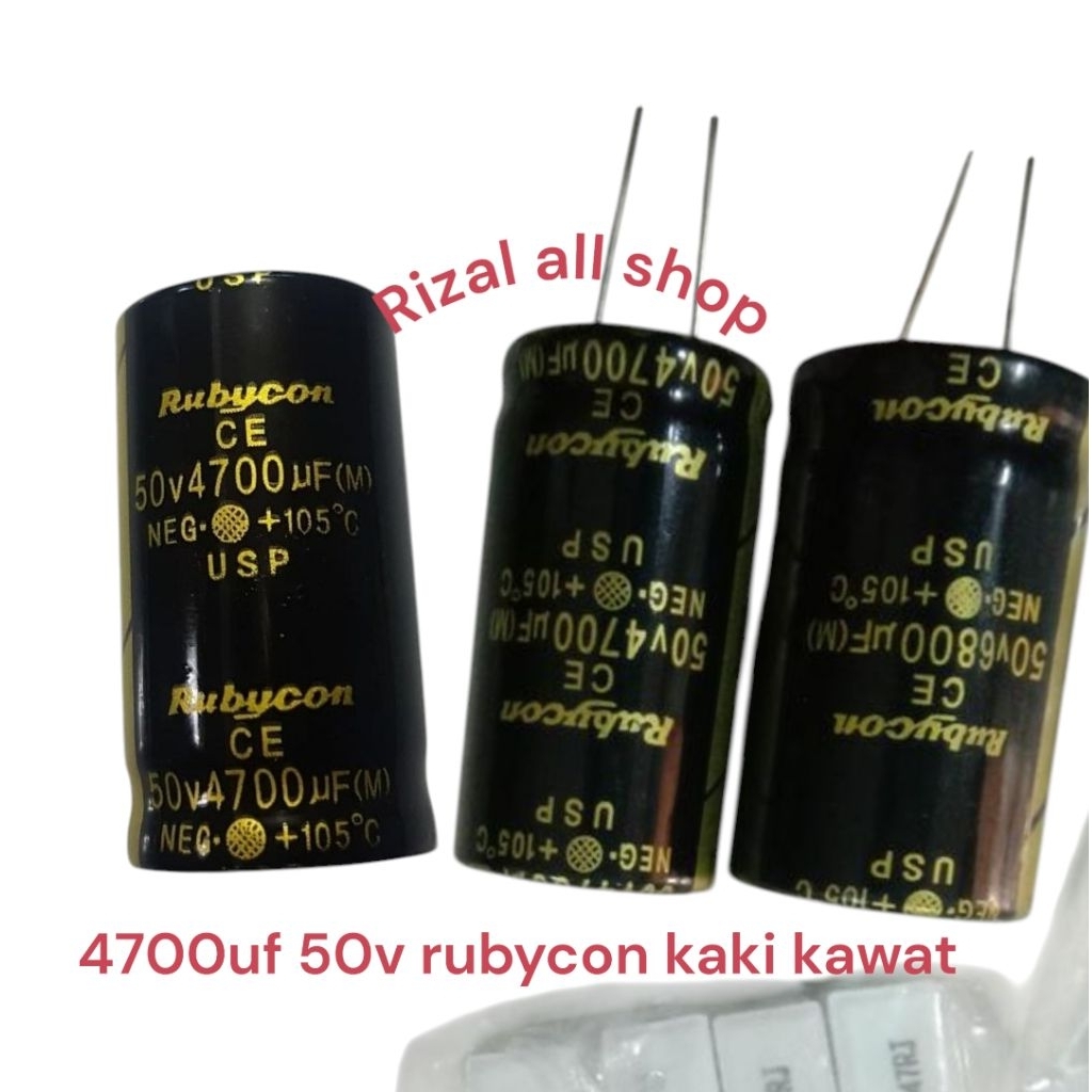 Elco 4700uf 50v rubycon kaki kawat [1pcs]