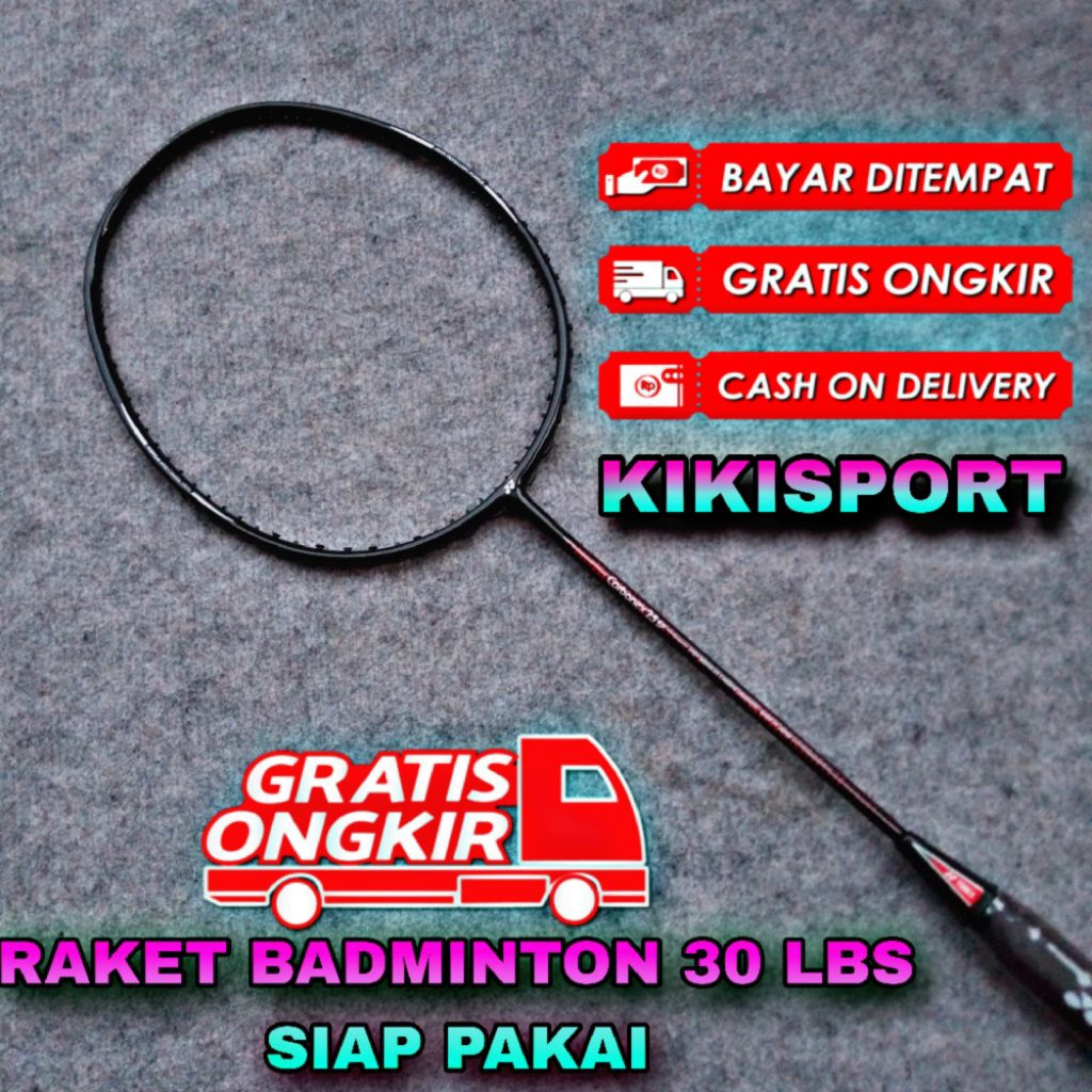 RAKET BADMINTON CARBONEX 30 LBS FULLSET SIAP PAKAI GRATIS TAS DAN GRIP