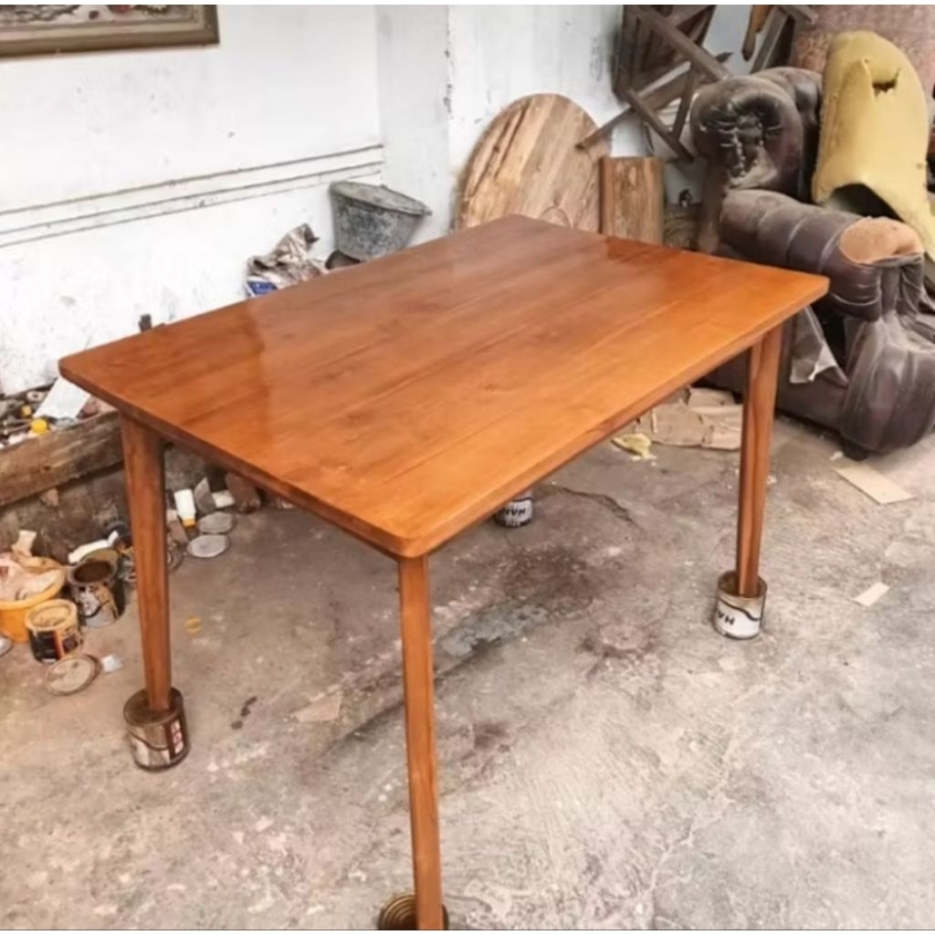 Meja Makan Kayu Jati Perhutani Meja makan tanpa Kursi