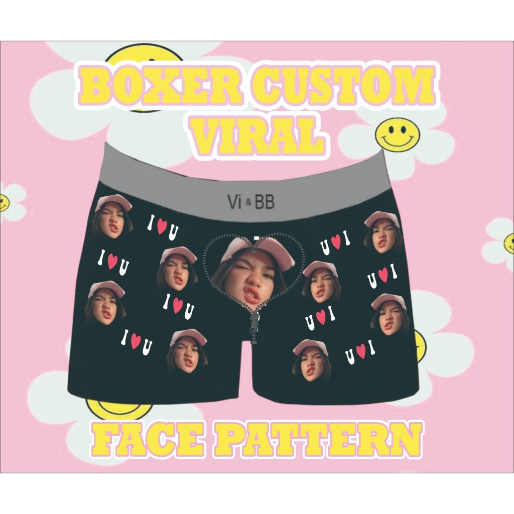BOXER CUSTOM SABLON FOTO CELANA DALAM UNIK VIRAL...