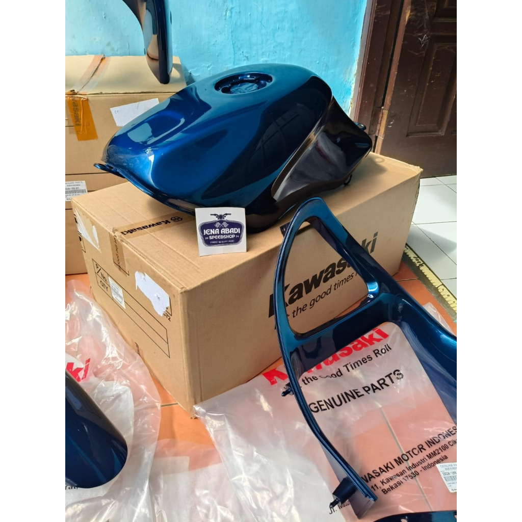 FULL BODY SET + TANGKI NINJA RR OLD BIRU NAVY 20Y ORIGINAL KAWASAKI KGP