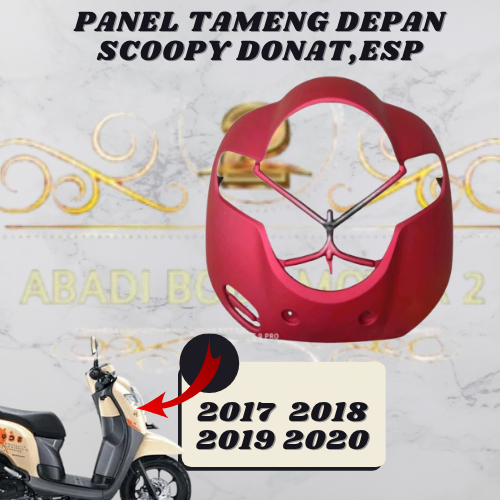 tameng scoopy body depan k93 tahun 2017 sampai 2020 merah doff