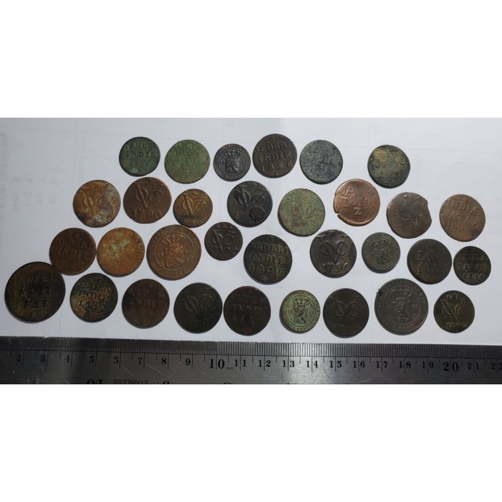 32 keping koin voc nederl indie dll temuan sungai