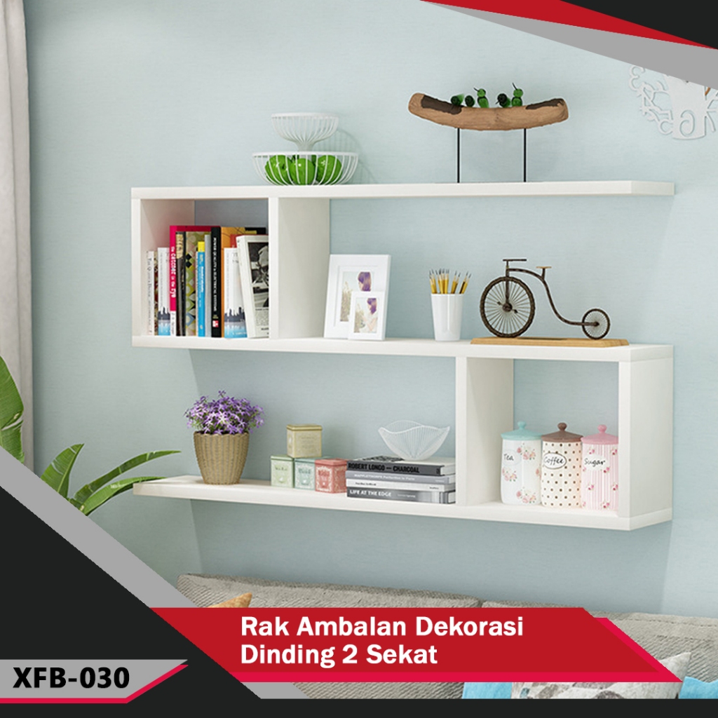 NUOMI.CC - Dekorasi 2 Sekat / Rak Dinding Tempat Penyimpanan Sederhana Modern