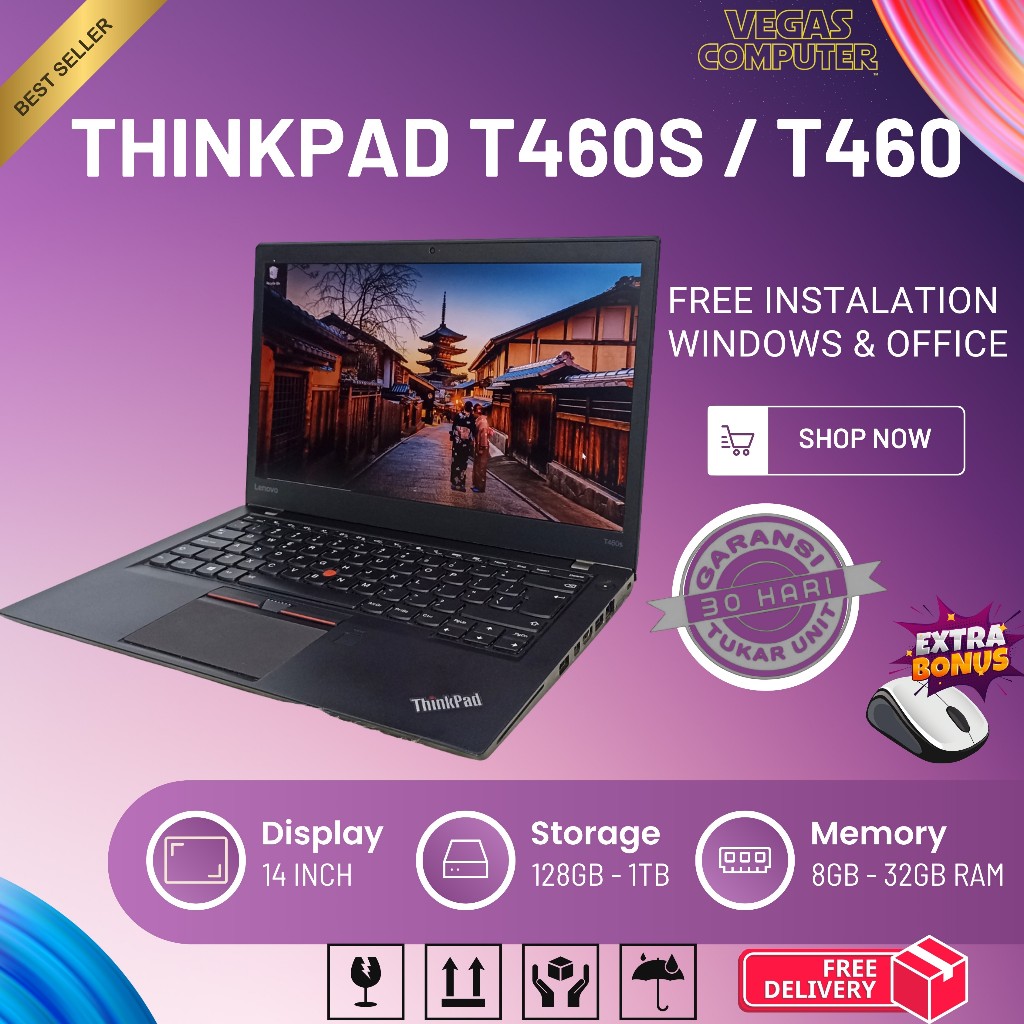 Lenovo Thinkpad T460s Core i7 / i5 Gen6 8GB SSD 256GB | T440s i5 Gen4 RAM 8GB