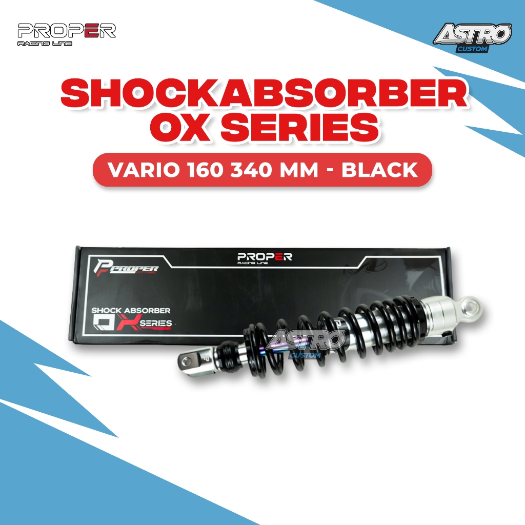 Proper Shock Absorber Honda Vario 160 Stylo 340mm OX Series Racing Line ShockBreaker Belakang