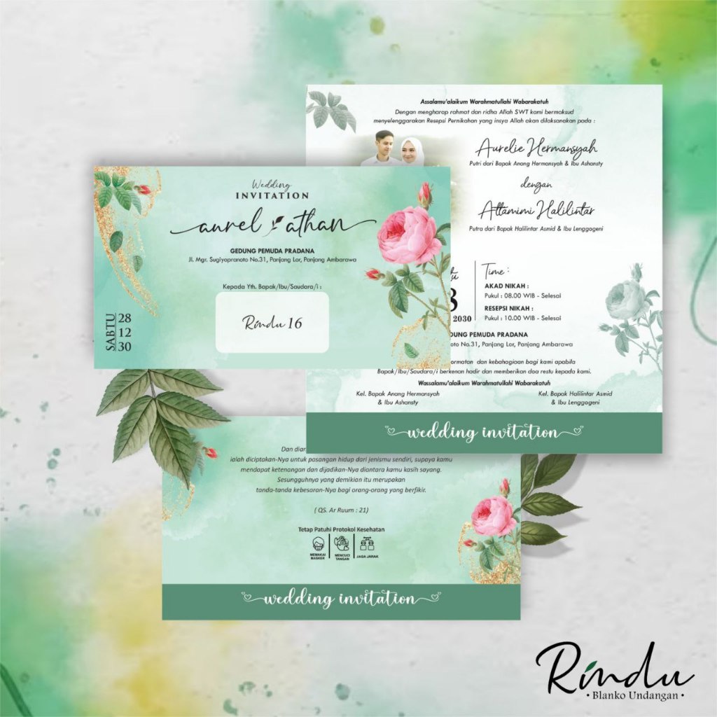 Rindu 16 Blanko Undangan | Free File Setting