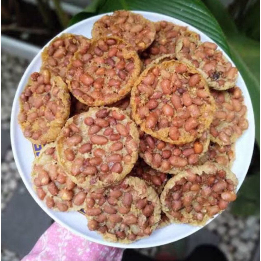 Peyek Kacang Bulat Isi Full Kacang Gurih Dan Renyah isi 5pcs ukuran Besar