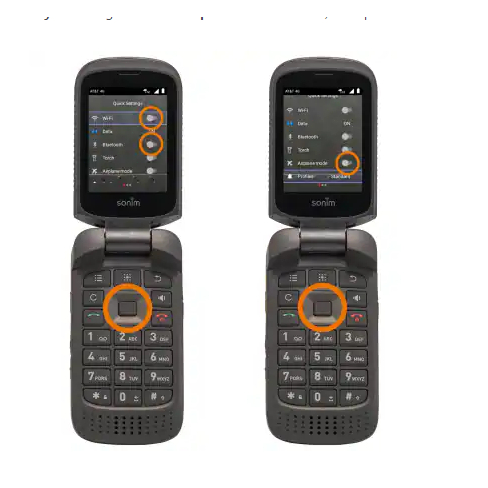 HP  SONIM/Smart Flip Phone XP3800 Handphone Android Tahan Air Tahan Debu dan Tahan Guncangan