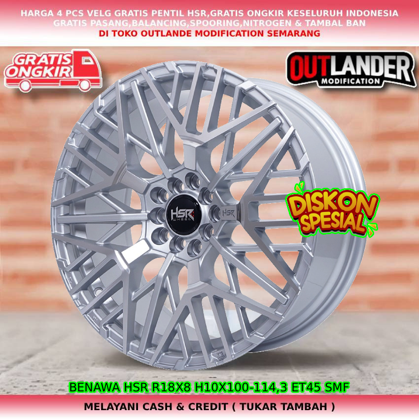 Velg ring18 velg mobil Silvia| Xtrail| Delica| Expander| Mazda3| Mazda5| CX3|CX5 dll hsr benawa R18