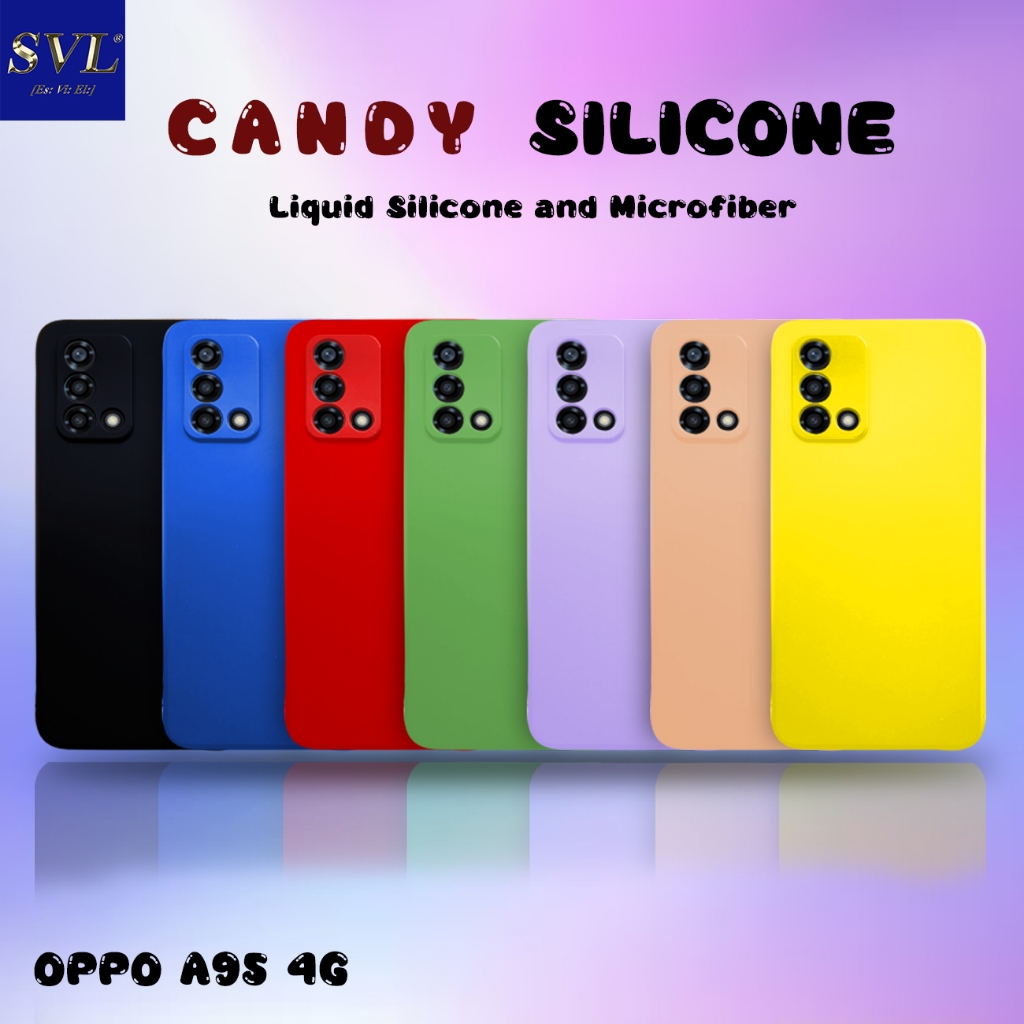 Casing Candy Oppo A95 4G / Oppo A74 / Oppo F19 / Oppo F19S MICROFIBER SUEDE Casing