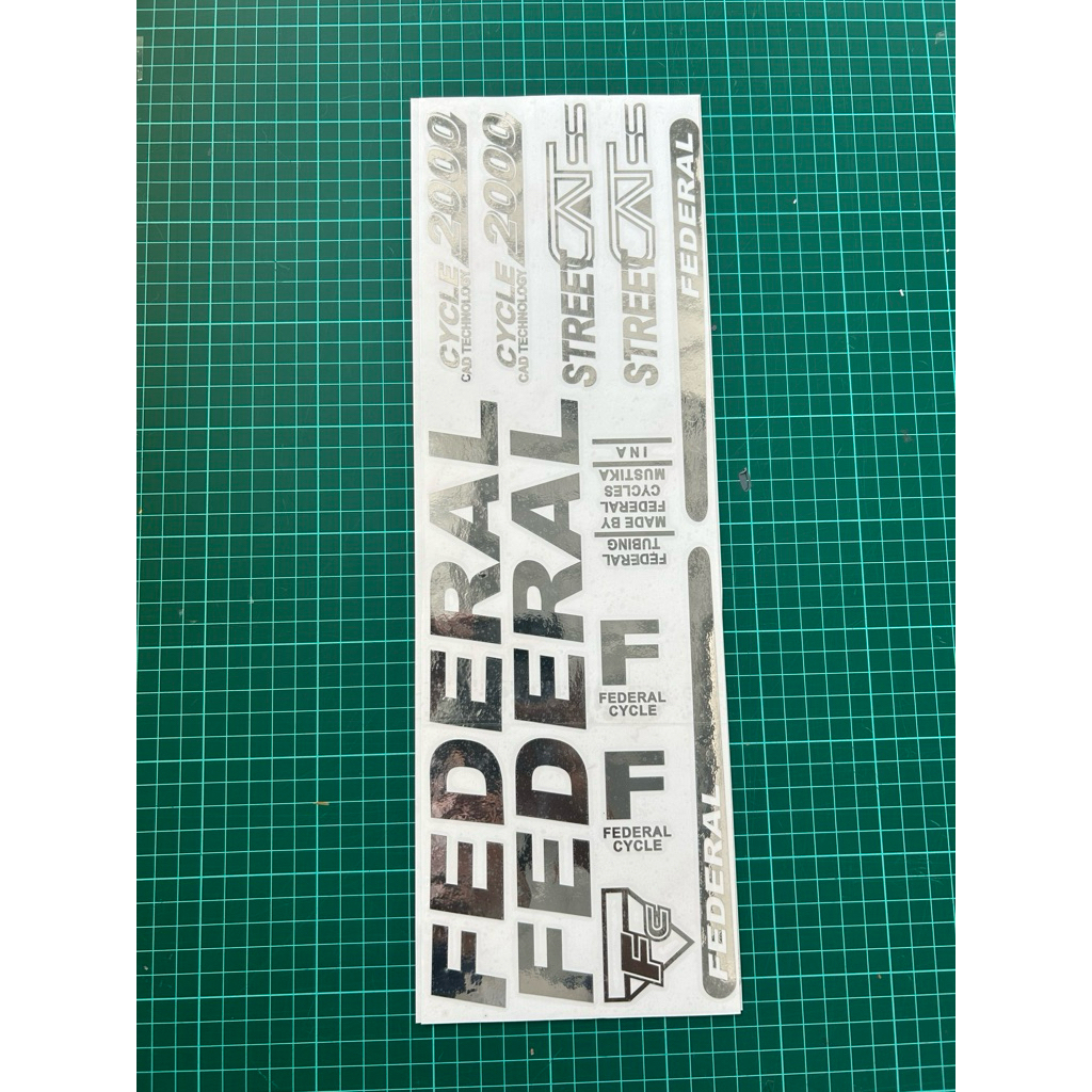 STIKER CUTTING SEPEDA FEDERAL STREET CAT CHROME