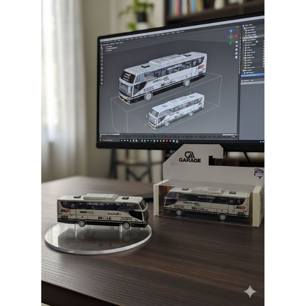 Miniatur Bus Kids Panda Jet Bus 5 skala 1:87  papercraft bus basuri mainan anak