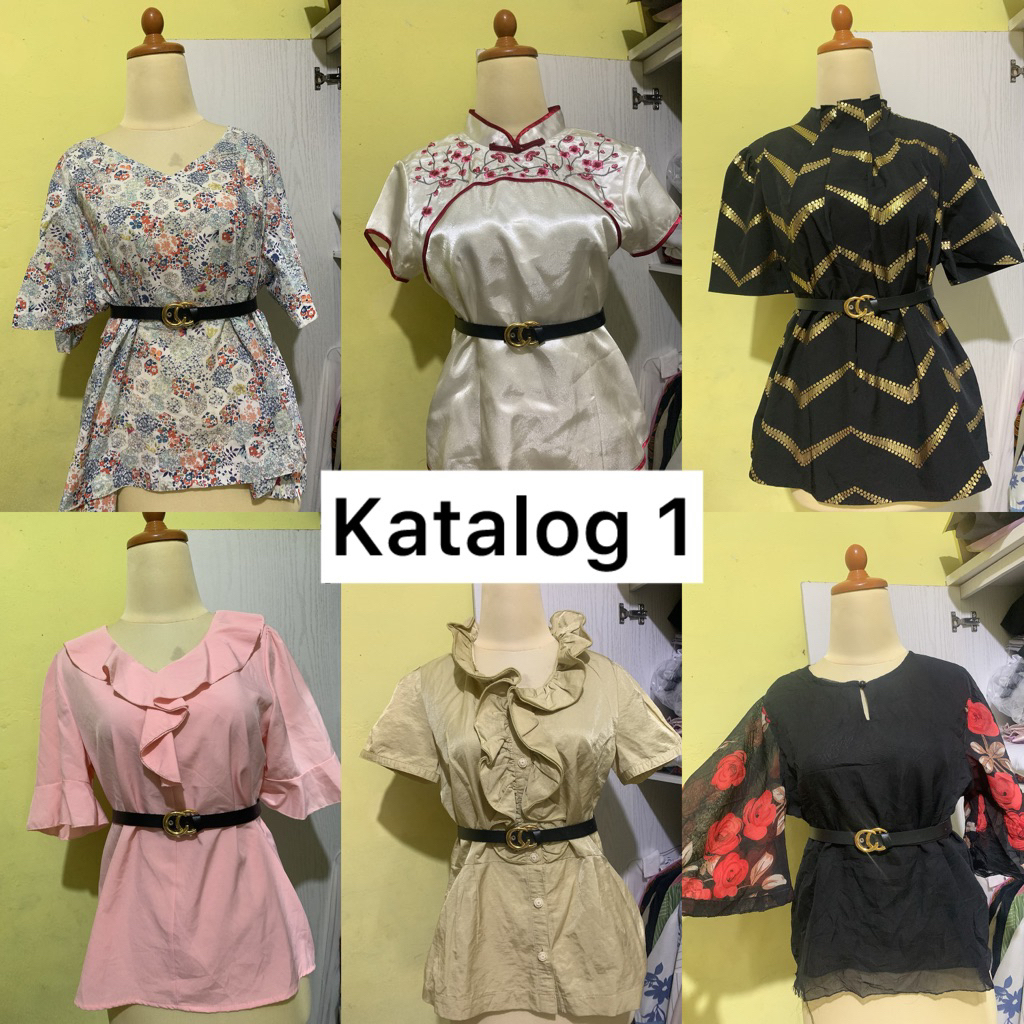 katalog 1 Termurah serba 15k bisa cod blouse dress murah/Atasan wanita/Kaos blouse kemeja viral Mura