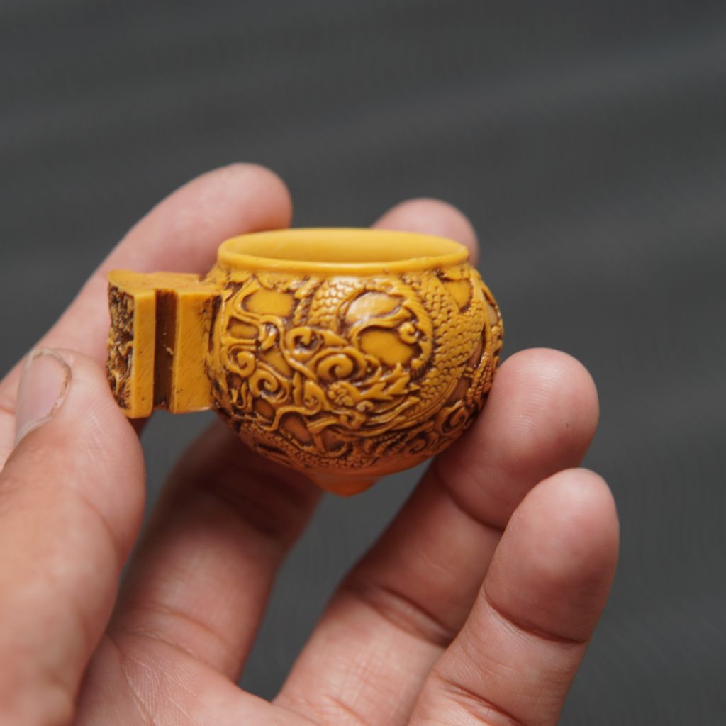 Cepuk pakan burung kecil pleci konin sogon lovebird dll Resin Ukir Naga