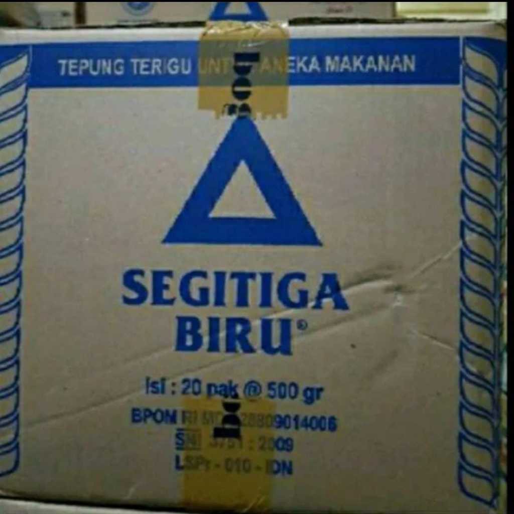 Tepung Terigu Segitiga Biru 500 gr 1  Dus