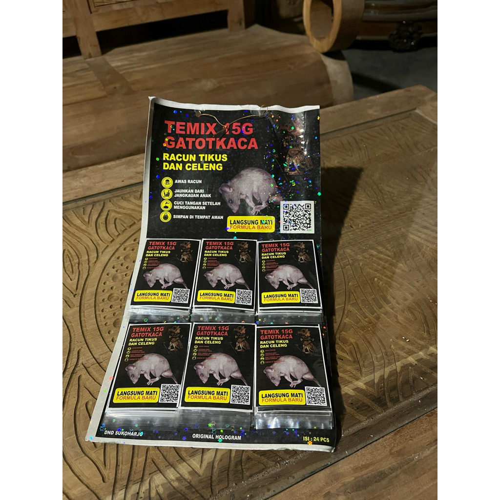 Racun Tikus Temix 15G/Racun Tikus Gatot Kaca/Racun Tikus Ampuh/Racun Tikus Bubuk/Racun Tikus dan Cel