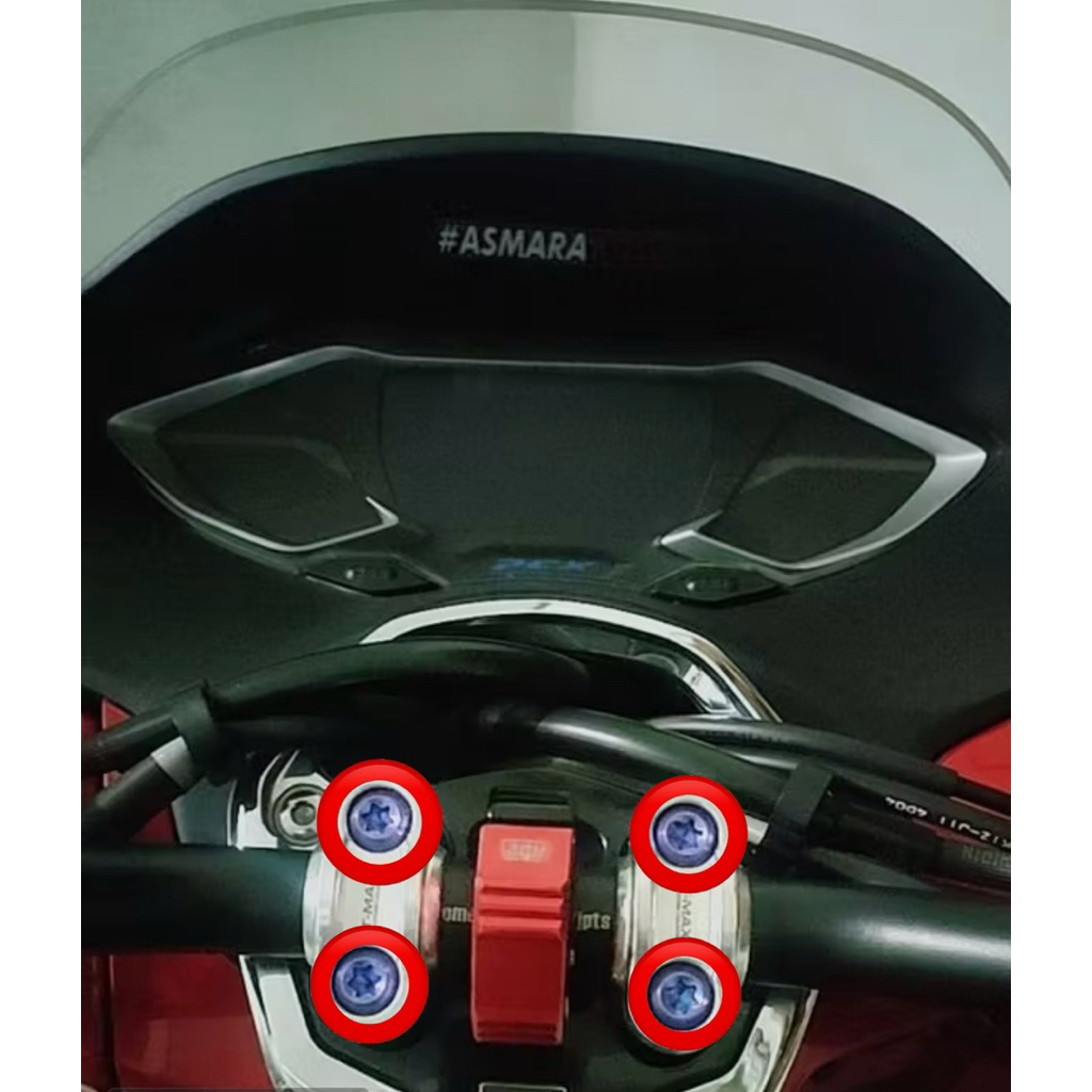 (4PCS) Baut Titanium Breket Klem stang ADV PCX 150 PCX CBU PCX 160 original Titanium Vietnam