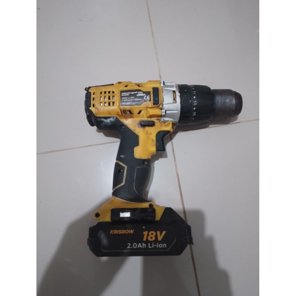 bor baterai krisbow 18v minus charger dan pemakaian