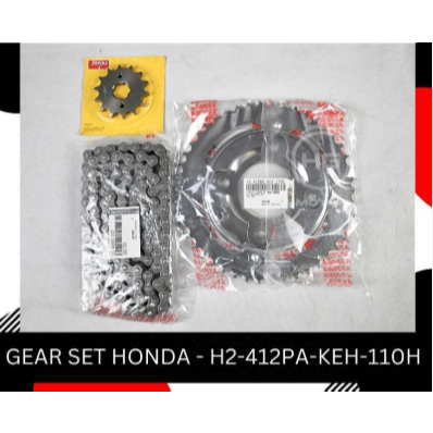 Gear Set H2-412PA-KEH-110H Aspira Original Paket Gir,Rantai & Gir GL PRO NEO TECH, MEGA PRO Murah