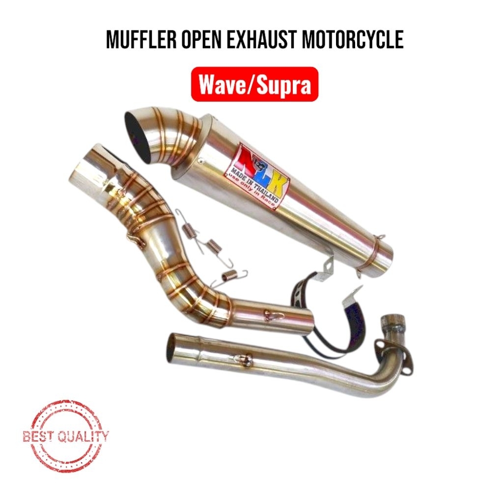 NLK Open Exhaust Wave100 Wave125 Xrm110 Xrm125 Dash125 Srl Lagenda