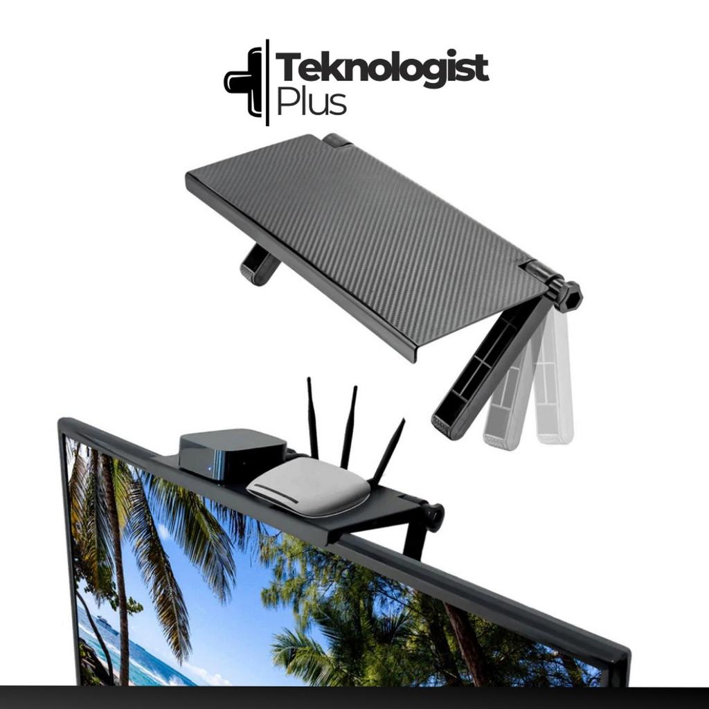 Tempat Remote Modem Wifi Rak Gantung Serbaguna Meja Atas TV Monitor TV