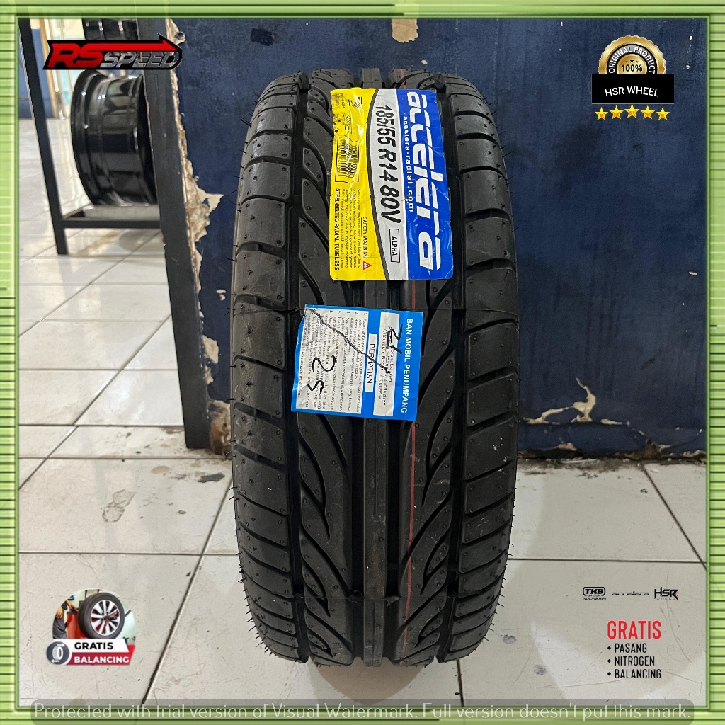 Ban Accelera Alpha 185 55 R14 Ban Mobil Tubles Ring 14 Ban Murah  Berkualitas Ukuran 185/55 R 14