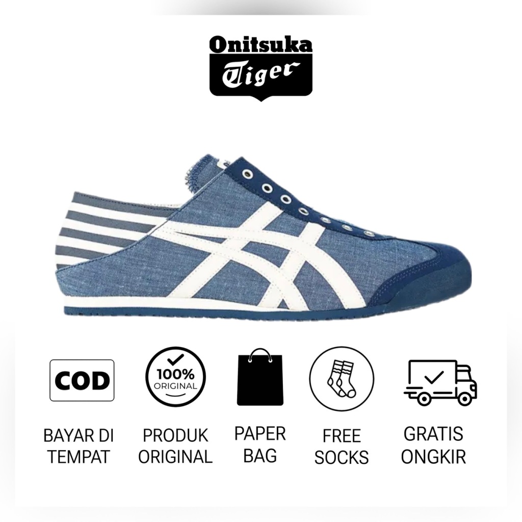 Sepatu Onitsuka Slip On Paraty Jeans/ Sepatu Wanita/ Sepatu Pria/ Sepatu Sneakers