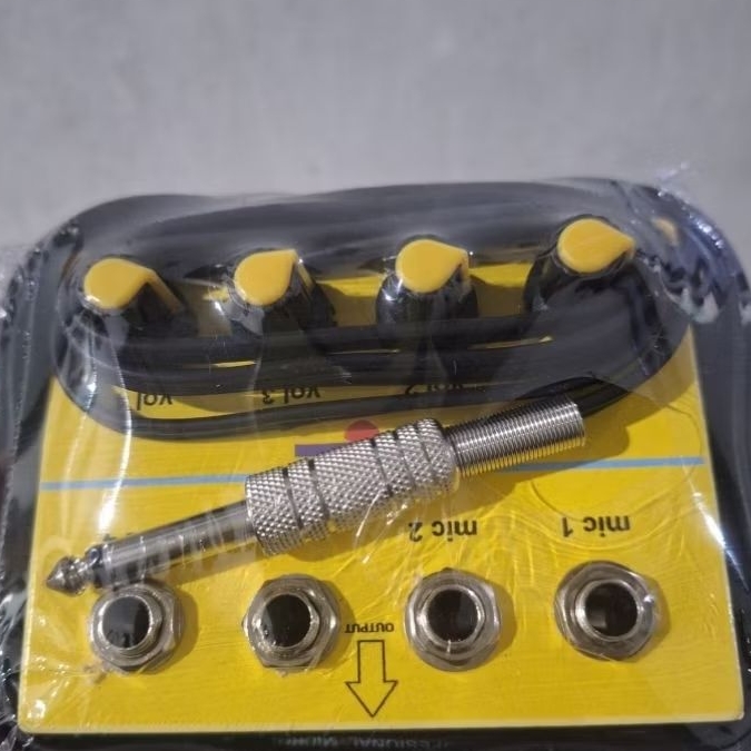Parallel input mikrofon 4 lubang kabel 5 meter