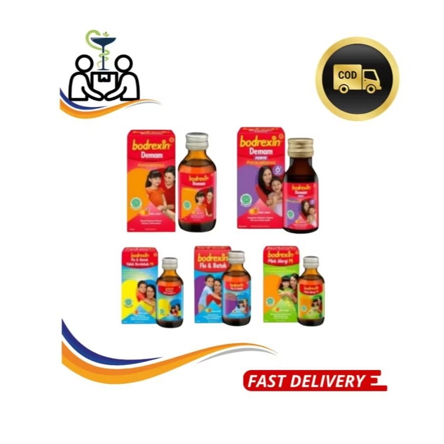 BODREXIN Sirup 60ml - Atasi Demam,Flu dan Batuk pada Anak