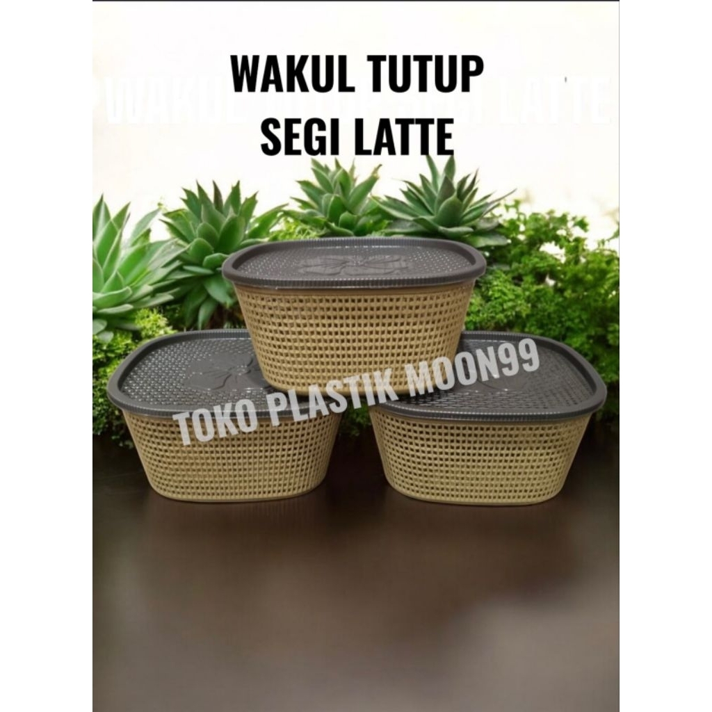 WAKUL TUTUP SEGI LATTE PLASTIK
