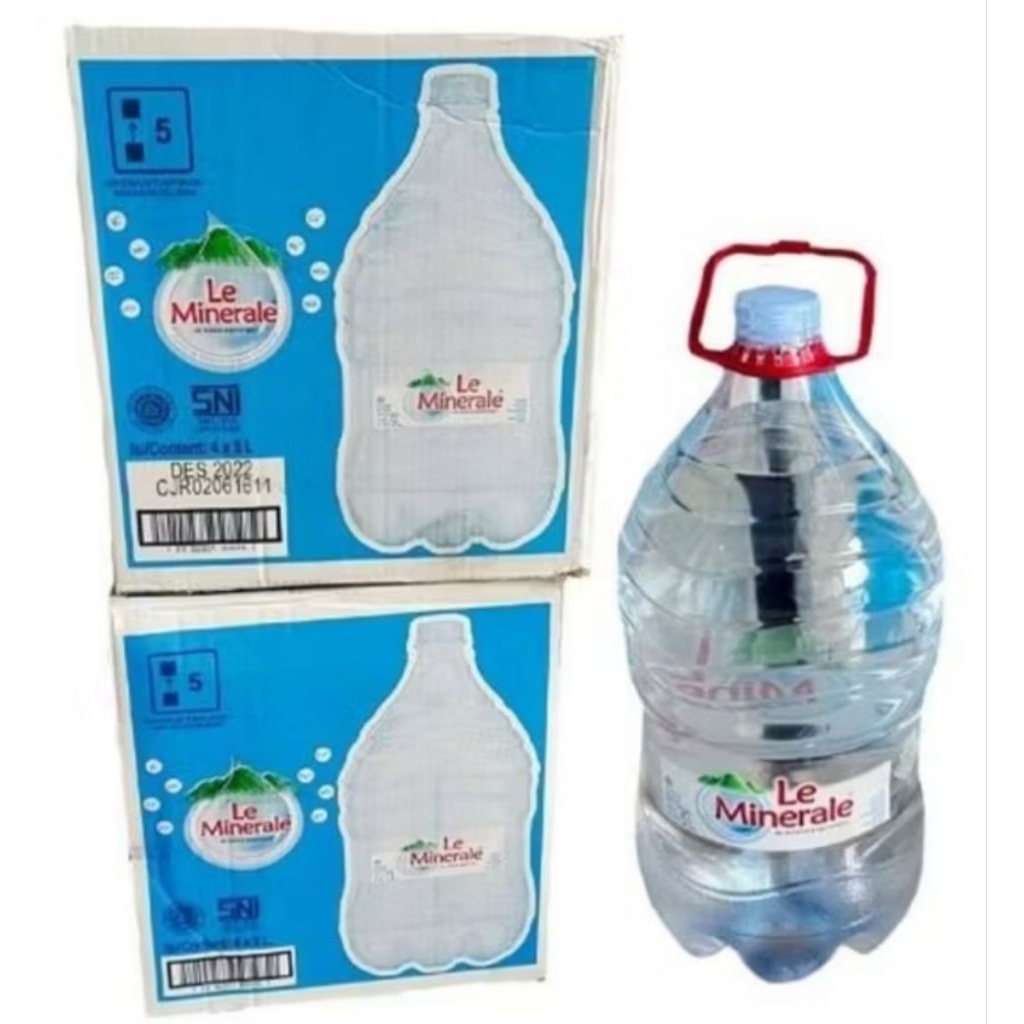 Le Mineral Minerale 5 Liter ( 1 Dus isi 4 Galon )