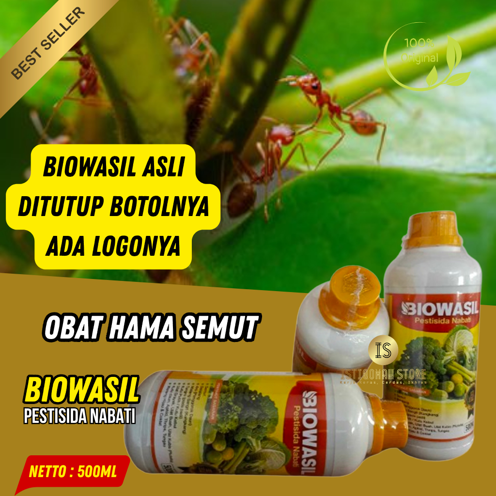 Obat Semprot Pembasmi Hama Semut Ampuh BIOWASIL 500ML Pestisida Nabati Pengusir Lalat Buat untuk Sem