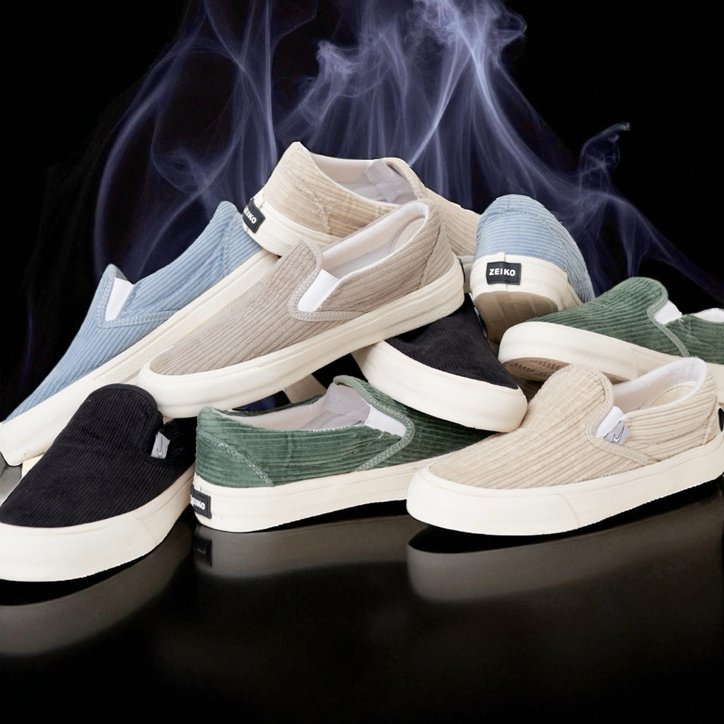 Zeiko Corduroy Sepatu Slip On Unisex