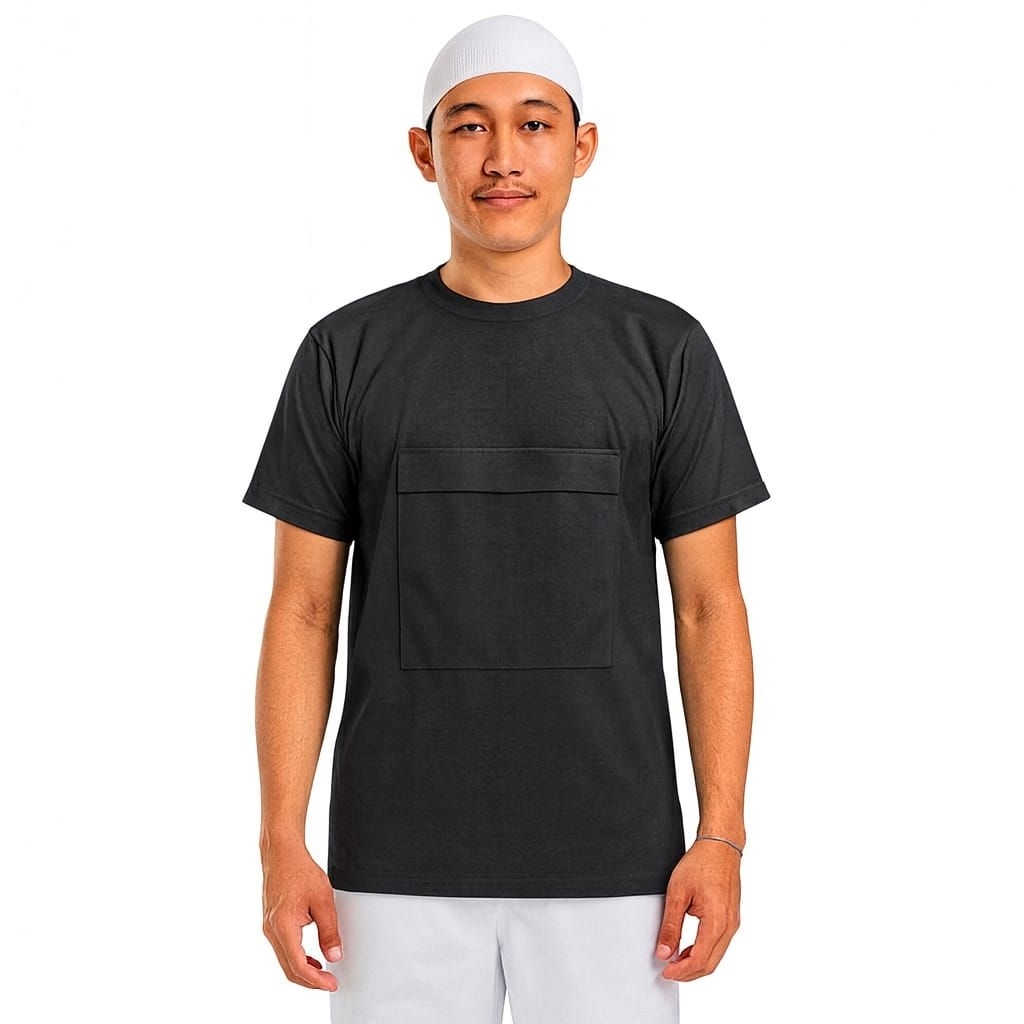 KAOS UMROH & HAJI HITAM ADA SAKU KANTONG RESLETING DEPAN