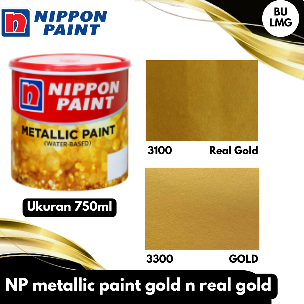 Nippon Paint [Nippon Metallic Paint Gold dan Real Gold 750Ml]