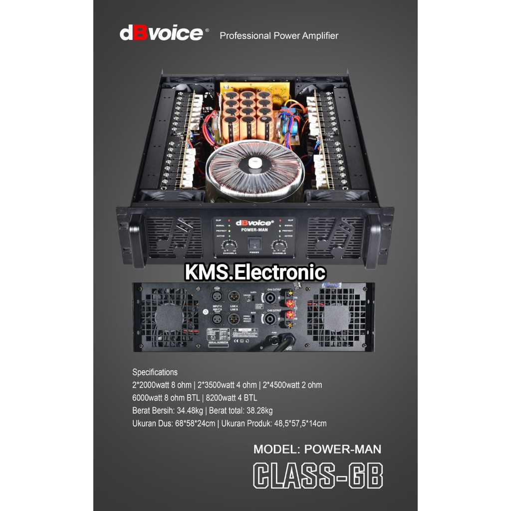Power dBVoice Power-Man Original Amplifier Dbvoice Class GB 2 x 2000 Watt